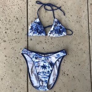 Hawaiian print bikini